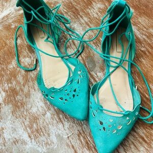 Green Lace Ballet Flats ☘️